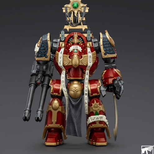 Gold Leaf Anime Sculpture WARHAMMER Thousand Sons Contemptor-Osiron Dreadnought With Gravis Force Blade And Gravis Autocannon