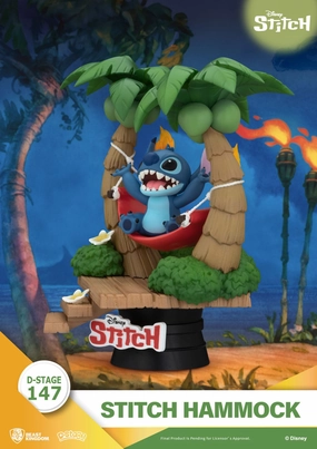 Beast Kingdom Disney Lilo & Stitch Stitch Hammock PVC Diorama Statue Gaming Collection