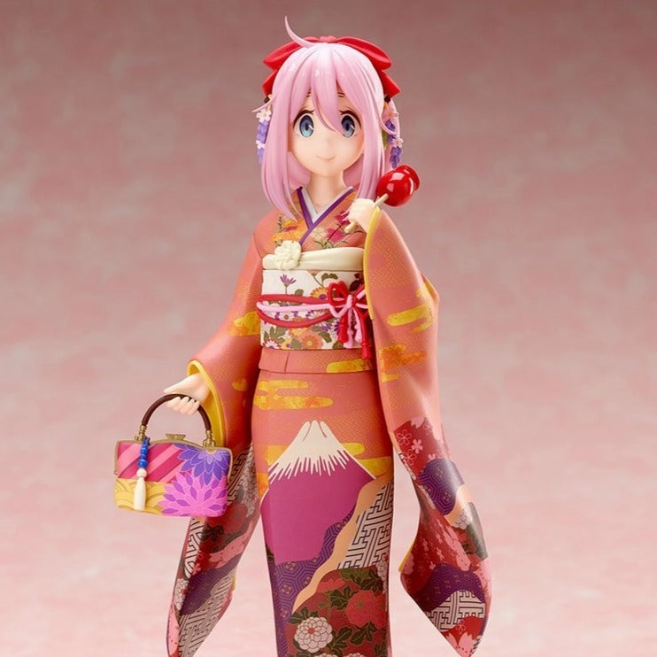 Award Winner Kawaii Design Yuru Camp FURYU Corporation Yuru Camp Nadeshiko Kagamihara Furisode ver. 1/7 Scale Figure