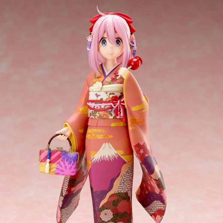 Yuru Camp FURYU Corporation Yuru Camp Nadeshiko Kagamihara Furisode ver. 1/7 Scale Figure Cute Figure