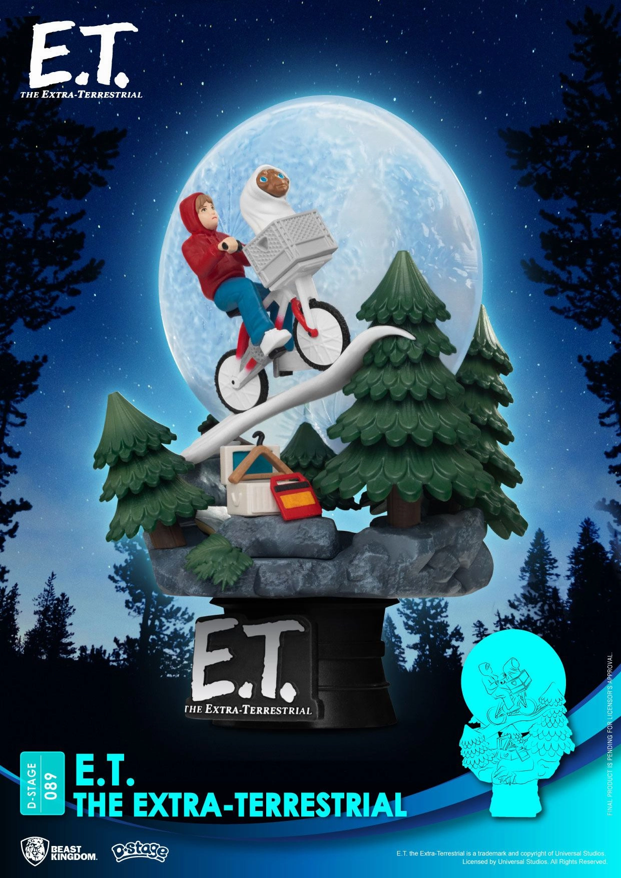 Beast Kingdom E.T. the Extra-Terrestrial Iconic Movie Scene D-Stage PVC Diorama Statue Vinyl Model